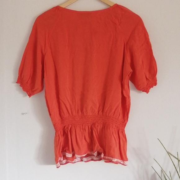 KERRY Brooke summer orange boho embroidered top - Picture 6 of 8